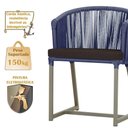 Ver imagem 4 de Mesa com 4 Cadeiras e Noronha Estofado 9 Trama Original Azul