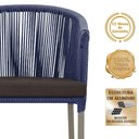 Ver imagem 3 de Mesa com 4 Cadeiras e Noronha Estofado 9 Trama Original Azul