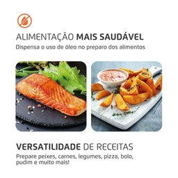 Fritadeira Air Fryer Forno Oven 12l Mondial - Preto e Inox Afon-12l-bi - 110v - 9