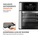 Ver imagem 3 de Fritadeira Air Fryer Forno Oven 12l Mondial - Preto e Inox Afon-12l-bi - 110v
