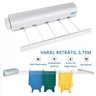 Varal Retrátil Ideal para Casa Ajustável 3,75m Lavanderia - 1