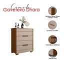 Ver imagem 3 de Cômoda Gaveteiro Dhara Carvalho Fendi - Moval