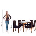 Ver imagem 6 de Conjunto Sala de Jantar Mesa Miami 1,60m 6 Cadeiras Trieste Dobuê