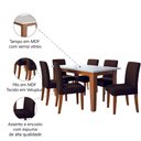 Ver imagem 5 de Conjunto Sala de Jantar Mesa Miami 1,60m 6 Cadeiras Trieste Dobuê