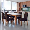 Ver imagem 2 de Conjunto Sala de Jantar Mesa Miami 1,60m 6 Cadeiras Trieste Dobuê