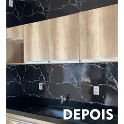10 Placas Revestimento Porcelanato Mármore Escuro Laminado 25x25cm - 4