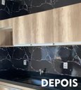 Ver imagem 4 de 10 Placas Revestimento Porcelanato Mármore Escuro Laminado 25x25cm