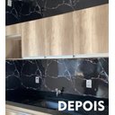 Ver imagem 4 de 10 Placas Revestimento Porcelanato Mármore Escuro Laminado 25x25cm