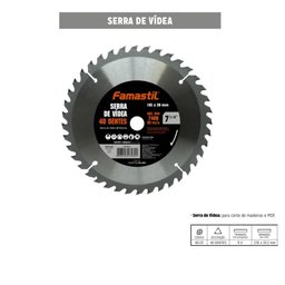 Disco de Corte Para Serra Circular 235 X 20,0 Mm Para Madeira Com 40 Dentes Famastil - 2