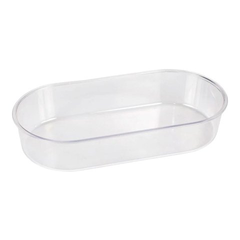 Banheira Cristal Incolor Oval Extra Grande 700ml 6 Unidades Pet Piu Jel Plast