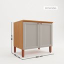 Ver imagem 3 de Balcão Pequeno de Cozinha Maria 100% MDF Móveis Home | 2 Portas