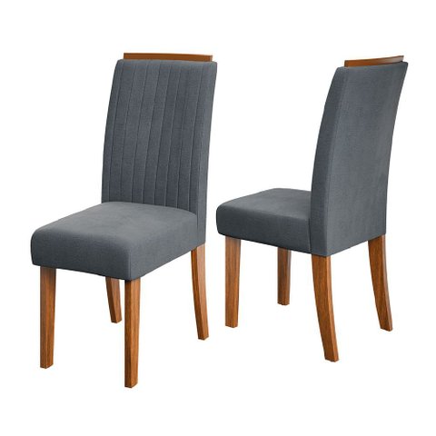 Conjunto de 2 Cadeiras Estofada Sala de Jantar Grécia Dobuê