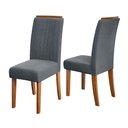 Ver imagem 1 de Conjunto de 2 Cadeiras Estofada Sala de Jantar Grécia Dobuê