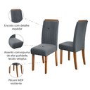 Ver imagem 3 de Conjunto de 2 Cadeiras Estofada Sala de Jantar Grécia Dobuê