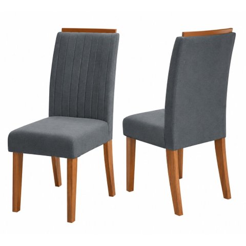 Conjunto de 2 Cadeiras Estofada Sala de Jantar Grécia Dobuê
