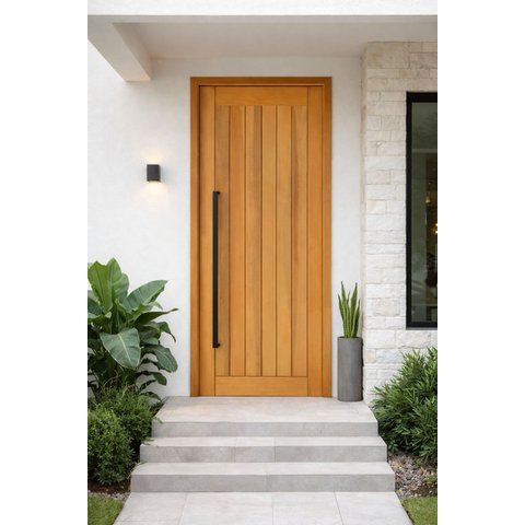 Porta Pivotante Mexicana Madeira Maciça 3,00 (a) X 1,20 (l) C/fechadura Eletrônica