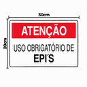 Ver imagem 2 de Combo 3 Placas De Sinalização Atenção Uso Obrigatório De Epi's 30x20 Acesso - S-227/1 F9e