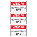 Ver imagem 1 de Combo 3 Placas De Sinalização Atenção Uso Obrigatório De Epi's 30x20 Acesso - S-227/1 F9e