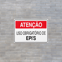 Ver imagem 3 de Combo 3 Placas De Sinalização Atenção Uso Obrigatório De Epi's 30x20 Acesso - S-227/1 F9e