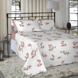 Jogo de Cama Queen Size 200 Fios Nova América - Jessica (7578)