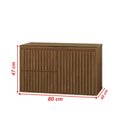 Ver imagem 7 de Balcão Gabinete Banheiro Ripado 80 Sem Cuba Suspenso