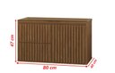 Ver imagem 7 de Balcão Gabinete Banheiro Ripado 80 Sem Cuba Suspenso