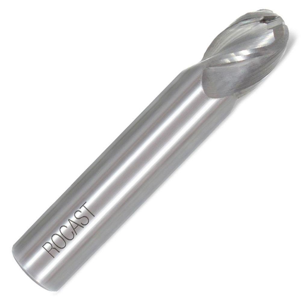 Fresa de Topo Esférico Metal Duro - 6,0mm (r 3) - 4 Cortes - 42,0004 - Rocast - 1