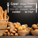 Ver imagem 2 de Adesivo de Parede Palavras Cozinha Comer Dar Risada Garfo Faca Horizontal Kanto Store Branco