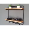 Prateleira Madeira Ferro Suspensa Cozinha Sala 40x40 - 2