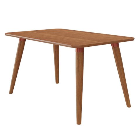 Mesa para Sala de Jantar Adele 130 X 80 Cm com Pés de Madeira e Tampo de Mdf Cimol Cinamomo