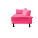 Ver imagem 5 de Recamier Decorativo Divã Amsterdã 147cm Lado Direito Couro Rosa Pink