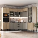 Ver imagem 2 de Cozinha Completa Lavínia 22 Portas 3 Gavetas e Vidro Imperial/fume - Jcarvalho