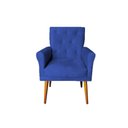 Ver imagem 2 de Poltrona Decorativa Bia Suede Azul Marinho