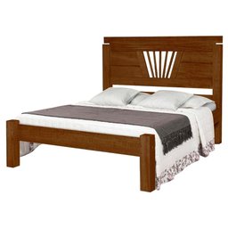 Cama Madeira Maciça Rustica Casal Imbuia Atraente - 2