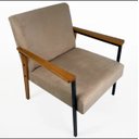 Ver imagem 1 de Poltrona Decorativa Fontana Courino bege