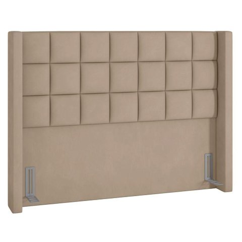 Cabeceira Cama Box Casal Queen 160cm P05 Paris Veludo Bege