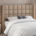 Ver imagem 5 de Cabeceira Cama Box Casal Queen 160cm P05 Paris Veludo Bege