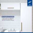 Ver imagem 7 de Lavanderia Modulada 1 Armário Multiuso e Armário Aéreo Bauru - Kaiki Móveis Branco