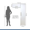 Ver imagem 3 de Lavanderia Modulada 1 Armário Multiuso e Armário Aéreo Bauru - Kaiki Móveis Branco