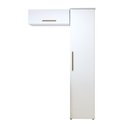 Ver imagem 1 de Lavanderia Modulada 1 Armário Multiuso e Armário Aéreo Bauru - Kaiki Móveis Branco