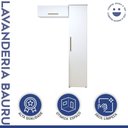 Ver imagem 2 de Lavanderia Modulada 1 Armário Multiuso e Armário Aéreo Bauru - Kaiki Móveis Branco