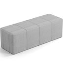 Ver imagem 1 de Puff Decorativo Living Sala de Estar 140 cm Roma W01 Linho Cinza - Lyam Lyam Decor