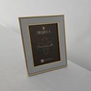 Ver imagem 3 de Porta Retrato Ps - Veludo Azul - Dourado 15 X 20cm