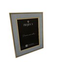 Ver imagem 1 de Porta Retrato Ps - Veludo Azul - Dourado 15 X 20cm