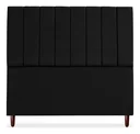 Ver imagem 2 de Cabeceira de Cama Box Carla Casal 140 Cm Suede Preto do Lar Móveis e Decoração