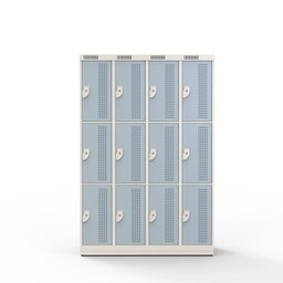 Armário de Aço 12 Portas - Nk 4303 Nilko Armários Cinza Cadeado Padrão - 1
