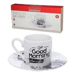 Jogo de 6 Xícaras Café Have a Coffee 80ml Porcelana Haüskraft Hauskraft JGXC051 - 4