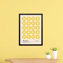 Ver imagem 2 de Quadro Bauhaus Amarelo - Flores 33x24cm:moldura Preta