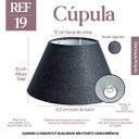 Ver imagem 1 de Cúpula Clássica de Abajur Luminária 15x12x22cm Tecido Algodão Soquete Nacional Ref 19 Preta