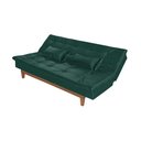 Ver imagem 3 de Sofá Cama Versátil Pés de Madeira Espuma D33 Verde 403 Império Estofados